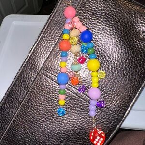 Colorful Beaded Bag charm/Keychain
